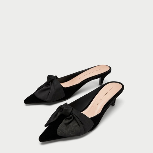 zara black mules
